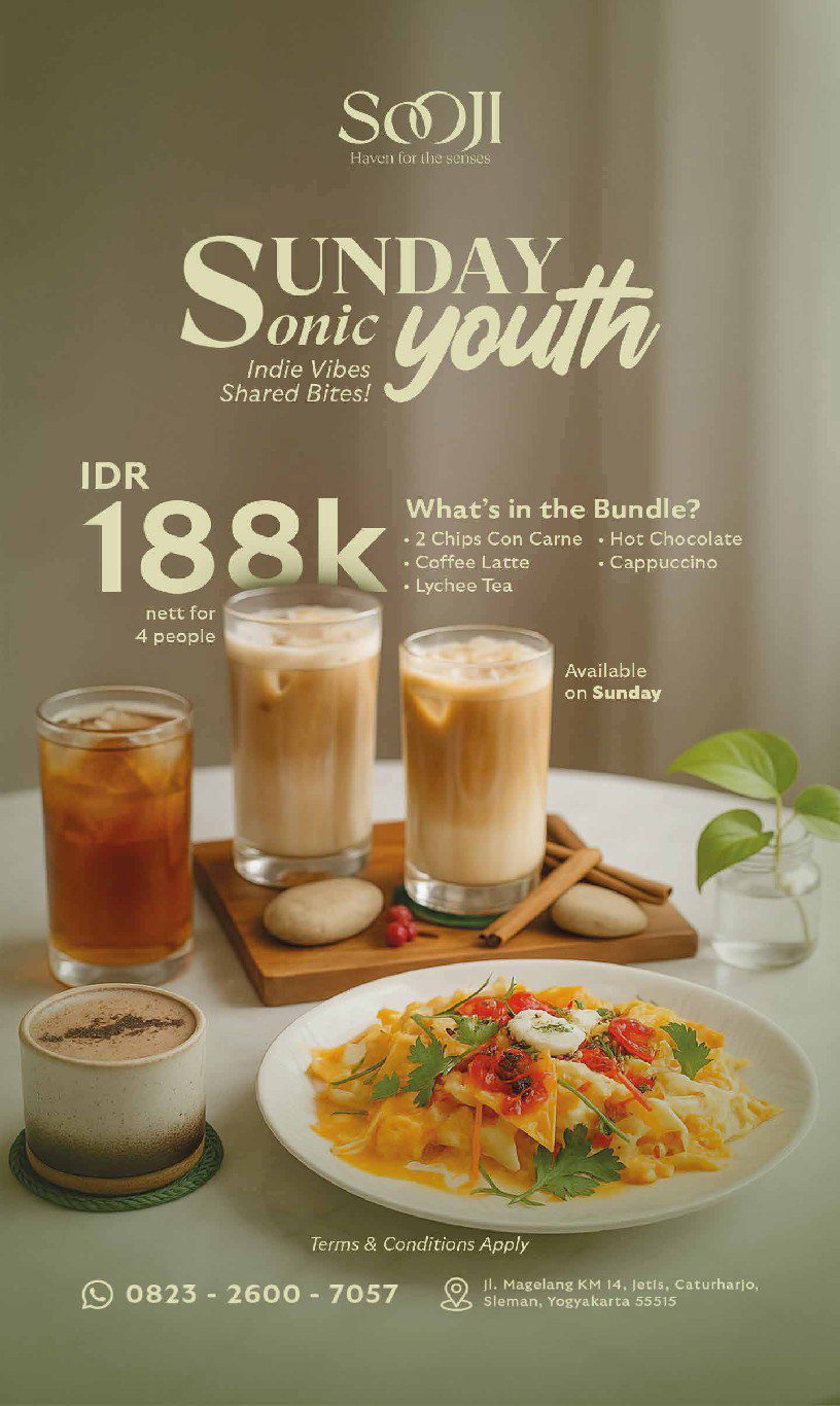 Promo Sunday Sonic Youth — Sooji Restaurant Jogja